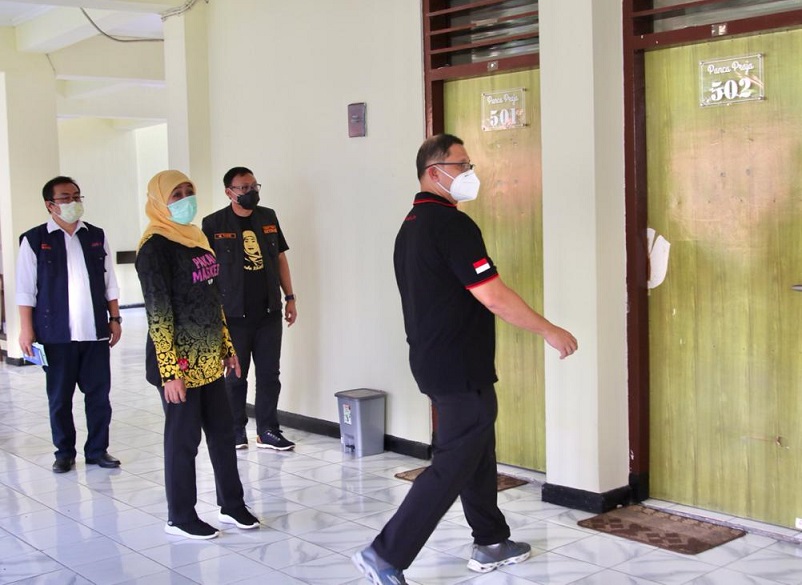 Gubernur Khofifah Pastikan Kesiapan BPSDM Jatim Jadi Tempat Isolasi Pasien Covid-19 Pasca Rawat