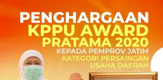 Jatim Raih Penghargaan KPPU Award 2020