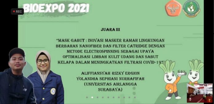 Optimalkan Limbah Kulit Udang dan Sabut Kelapa Jadi Masker