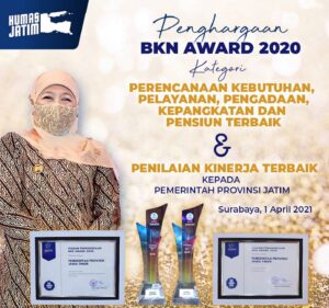 Pemprov Jatim Terima Penghargaan BKN Award 2020 untuk Dua Kategori