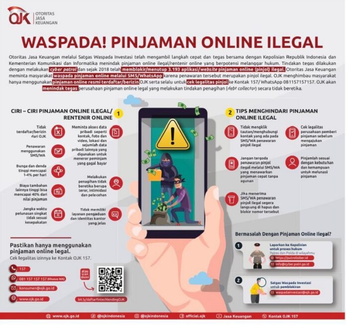 OJK Minta Masyarakat Waspadai Pinjaman Online Ilegal