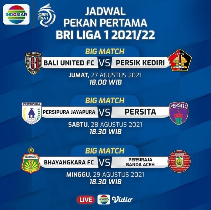 BRI Liga 1 2021/2022 Dibuka dengan Laga Bali United VS Persik Kediri