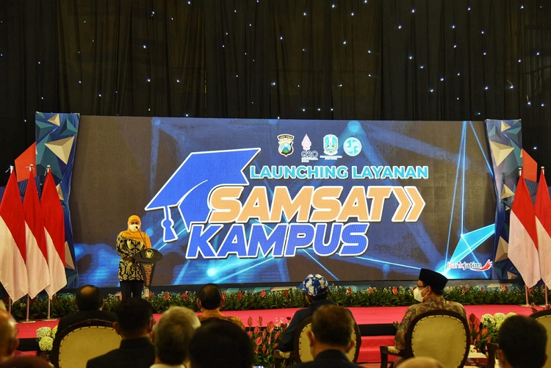Gubernur Khofifah Luncurkan Layanan Samsat Kampus