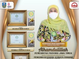 Jatim Borong Tiga Penghargaan di Anugerah Adinata Syariah 2022