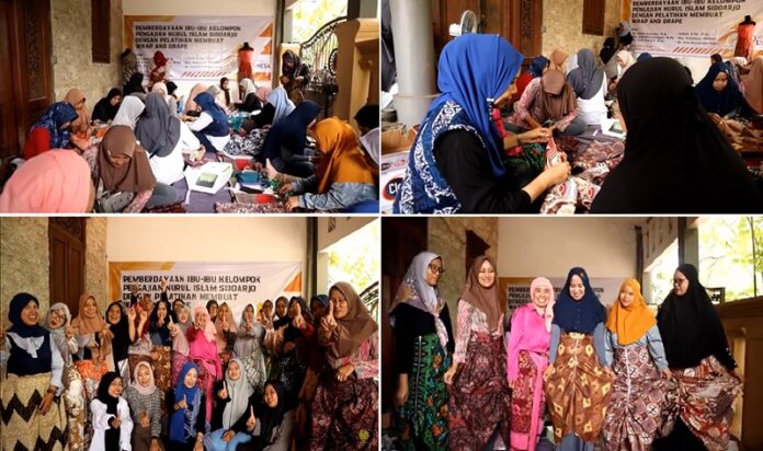 Tim Dosen D4 Tata Busana Unesa Berdayakan Ibu Ibu Kelompok Pengajian Nurul Islam Sidoarjo