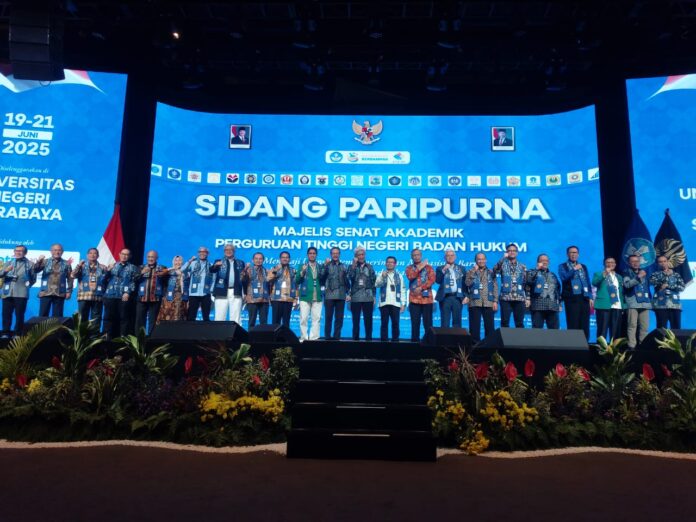 Majelis Senat Akademik Perguruan Tinggi Negeri Badan Hukum (PTNBH) menggelar Sidang Paripurna 2025 di Universitas Negeri Surabaya (Unesa), 19-21 Juni 2025