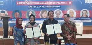 Konferensi Internasional Kesusastraan (KIK) ke-34 Himpunan Sarjana Kesusastraan Indonesia (HISKI) Unesa Dorong Sastra Perkuat Karakter Bangsa, Jumat (10/10) di Graha Wiyata Hall, Balai Besar Penjaminan Mutu Pendidikan (BBPMP) Jawa Timur. (dok. Jatimmedia)