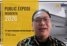 Direktur Utama PT Multisarana Intan Eduka Tbk, Tanu Widjaja dalam Public Expose Insidentil secara daring, Selasa (19/05). Saham Melonjak 214 Persen Hingga Disuspensi BEI, Manajemen MSIE Ungkap Pemicu dan Pastikan Operasional Tetap Stabil