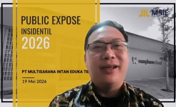 Direktur Utama PT Multisarana Intan Eduka Tbk, Tanu Widjaja dalam Public Expose Insidentil secara daring, Selasa (19/05). Saham Melonjak 214 Persen Hingga Disuspensi BEI, Manajemen MSIE Ungkap Pemicu dan Pastikan Operasional Tetap Stabil