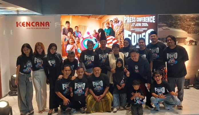 Para pemeran Film 'Foufo' Karya Bayu Skak Padukan Komedi Sci-Fi dan Kisah Impian Naik Haji dalam press conference dan special screening Sabtu (27/6/2026).