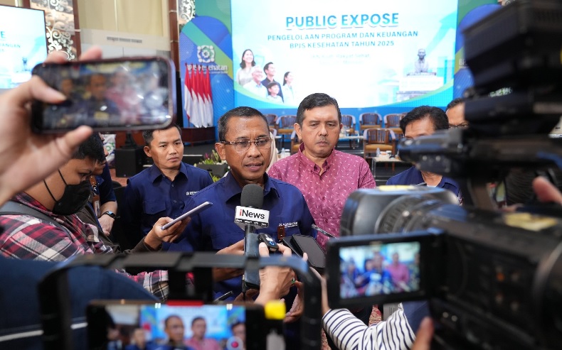 Direktur Utama BPJS Kesehatan, Prihati Pujowaskito, dalam agenda Public Expose Laporan Pengelolaan Program dan Laporan Keuangan BPJS Kesehatan Tahun 2025 di Jakarta, Kamis (2/7/2026)