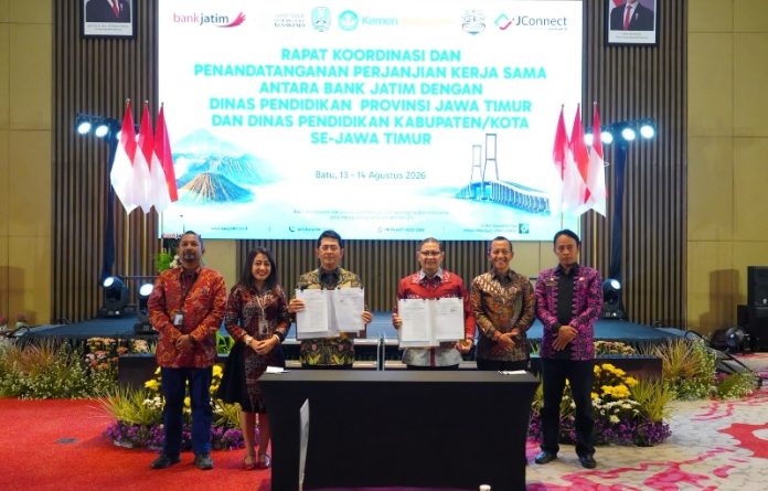 bjtm Perkuat Ekosistem Pendidikan Jatim, Bank Jatim Resmi Resmikan Kerja Sama Layanan Perbankan dengan Dinas Pendidikan Se-Jawa Timur