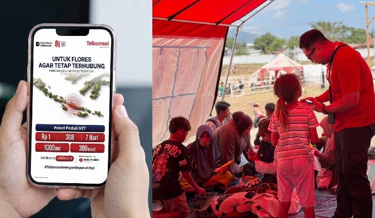 Telkomsel Hadirkan Paket Darurat Rp1 Bagi Warga Terdampak Bencana di Flores