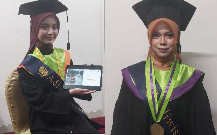 Mengubah Ilmu Jadi Solusi: Cerita Haru Lulusan Terbaik Hingga Prestasi Akademik Marselino di Wisuda ke-122 Unesa, Vanessa Aulia Syifa Yudiasmara (23), wisudawan terbaik dari Program Studi D4 Manajemen Informatika, Fakultas Vokasi Unesa dan Iftitah Rahma Safira (22), wisudawan terbaik dari Program Studi S1 Pendidikan Guru Sekolah Dasar (PGSD), Fakultas Ilmu Pendidikan (FIP) Unesa